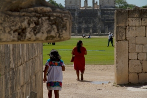 Mayan women at Chichen Itza, Mexico